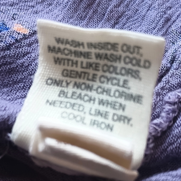 Mudd Juniors Tank Top XS Peasant Style Hippy Flowy Purple READ - Picture 6 of 7